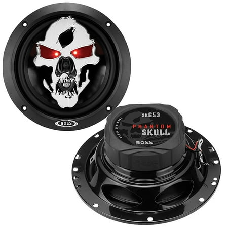 Boss Audio SK653 Phantom Skull 6.5" 3-Way, Car Speakers (Pair of Speakers)