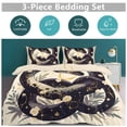 thumbnail image 5 of 3 Pcs Soft Bedding Set, Includes 1 Duvet Cover with Zipper And 2 Pillow,Shams Flower Entwined Snake Queen(90"×90"), 5 of 8