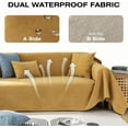 thumbnail image 5 of Yumcute Waterproof Sofa Covers for Dogs 100% Water Resistant Slipcover Furniture Protector for 3 Cushion Couch Thick Sectional Couch Covers Living Room Non-Slip, 5 of 17