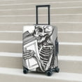 thumbnail image 6 of Pofeuu Skeleton Book Lover Print Luggage Suitcase Cover Protector Luggage Washable Covers Aesthetic for 18/24/28/32 inch Luggage（No luggage included）-Medium, 6 of 7