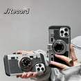 thumbnail image 6 of Case Compatible with iPhone 12,Cute 3D Vintage Camera Phone Case with Hand Strap Unique Cool Silicone TPU Case Shockproof Protective Case Women Girls for iPhone 12, 6 of 14