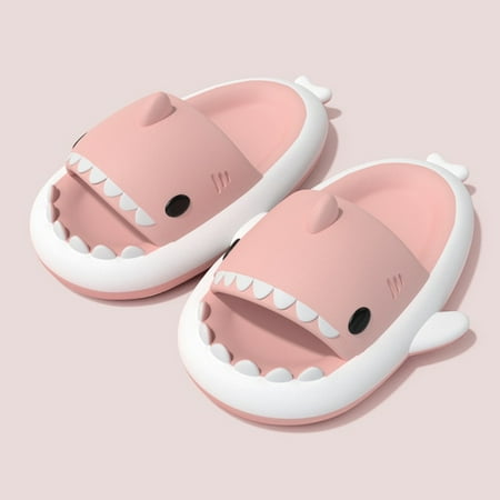 

New Eva Summer Men Slippers Cute Catroon Shark Shape Slides Outdoor Home Bathroom Women Shoes Flip Flops Men Couples Sandals