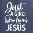 thumbnail image 5 of Wild Bobby Just A Girl Who Loves Jesus Inspirational/Christian Unisex Crewneck Graphic Sweatshirt, Vintage Heather Navy, XX-Large, 5 of 5