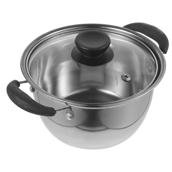 Luxshiny Heavy Bottom Pot Stainless Steel Saucepan Suitable for Induction and Gas Stoves 1Pack