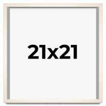 21x21 Frame White Wheat Solid Wood Picture Frame | Moulding Width 0.75 Inches | Interior Depth 0.5