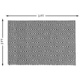 thumbnail image 7 of Handwoven Black and White Diamond Wool Flatweave Kilim Rug, 2' x 3', 7 of 7