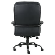 Boss Office Products Big and Tall Double Plush Caressoftplus Vinyl Office Chair, Black