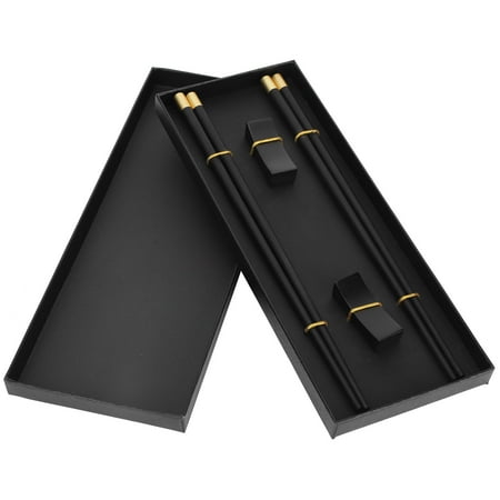 

Corrosion-Resistant Chopsticks Household Chopsticks Long Service Life Family For Business Partners Friends Customers 2 Pair With Chopstick Holder