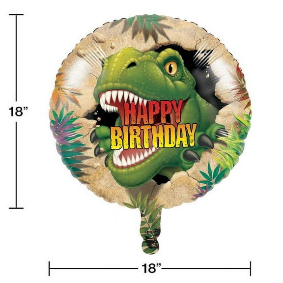 Happy Birthday Foil Balloon Dino Blast