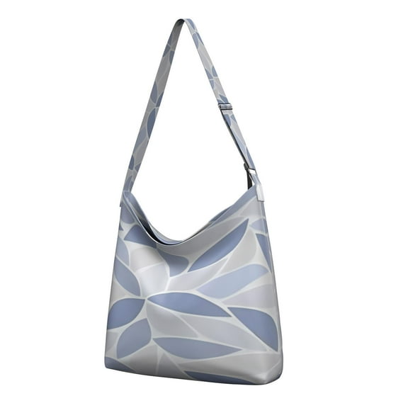 Rustic Artistic Crossbody Shoulder Bag - Natural Floral Sling Tote, Multi-Pocket Spacious Boho Handbag