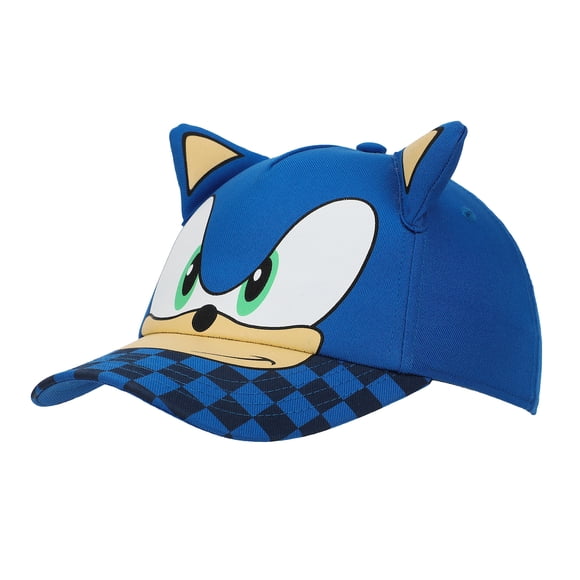 Sonic The Hedgehog Big Face Sonic Youth Blue Traditional Adjustable Hat