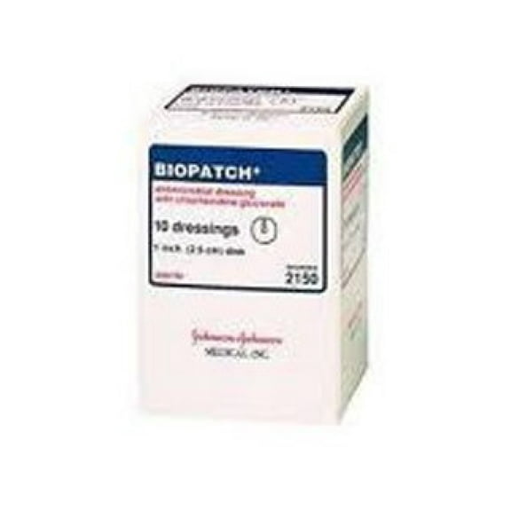 Biopatch Antimicrobial Dressing 1" Disk, 4mm, , Latex-free, - 10 Each Box