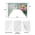 thumbnail image 6 of Spring Rose Kitchen Swag Valances for Windows, Floral Leaves Botanical Rustic Wood Board Swag Valances Curtains for Living Room, Rod Pocket Window Treatments for Bathroom, Bedroom, Cafe, 56"x36", 6 of 6