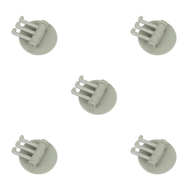 Bearachild Gancho adhesivo sin costuras de tres ramas Gran capacidad de carga Ganchos de barra 3 en 1 Soporte para llaves montado en la pared Type2 NO2