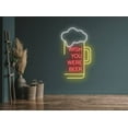 thumbnail image 2 of Glowneon Wish You Were Beer Neon Sign, Beer Bottle Sign, Bar Pub Decor, 2 of 4