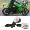 thumbnail image 4 of Lámpara de luz de señal de giro apta para modificación de motocicleta Kawasaki Para Ninja 250 (blanco y negro), 4 of 7