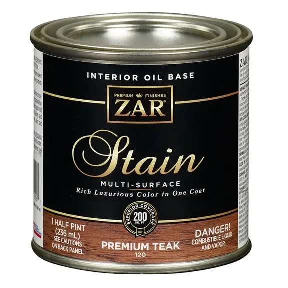 2-Pack of 1/2 pt UGL 12006 Premium Teak Zar Interior Oil-Based Wood Stain
