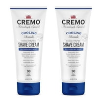Cremo Barber Grade Cooling Shave Cream, Astonishingly Superior Ultra-Slick Shaving Cream Fights Nicks, Cuts and Razor Burn, 6 Oz (2-Pack)