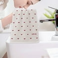 thumbnail image 4 of CuiLiyq 1 Pack Cotton Towel for Bathroom, Soft and Absorbent Household Gift Towel with Small Red Heart Print, Bath Lightweight Quick Dry Washcloths for Bathroom Home Decorative, 29.5" x 13.4", White, 4 of 6