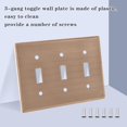 thumbnail image 4 of Dailycode Light Switch Plate Covers 3 Gang Wall Plate Plastics Outlet Covers for Kitchen Home Office Decor Khaki, 4 of 8