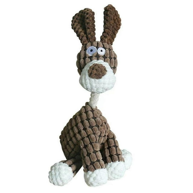Fun Pet Toy Donkey Shape Corduroy Chew Toy For Dogs Puppy Squeaker Squeaky Plush Bone Molar Dog Toy Pet Training Dog Accessories Multi-color optional