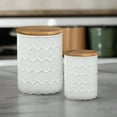 thumbnail image 4 of Fern Ceramic Round Canister Set (Set of 2), 4 of 6