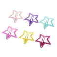thumbnail image 1 of BRIGHTFUFU 6 pares de pinzas para el cabello para niños, pinzas para el cabello de color estrella, pinzas, pasadores, accesorios para el cabello para bebé, cumpleaños, regalo de Navidad, 1 of 8