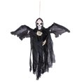 thumbnail image 1 of Hanging Ghost Voice-activated Glowing Skull Horror Haunted House Props (Black), 1 of 2