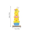 thumbnail image 3 of CaiYueKe Easter Wooden Tabletop Decorations Party Scene Set Foldable Ornaments Holiday Home Decor Spring Bunny Chick Egg Centerpiece Arrangement, 3 of 7