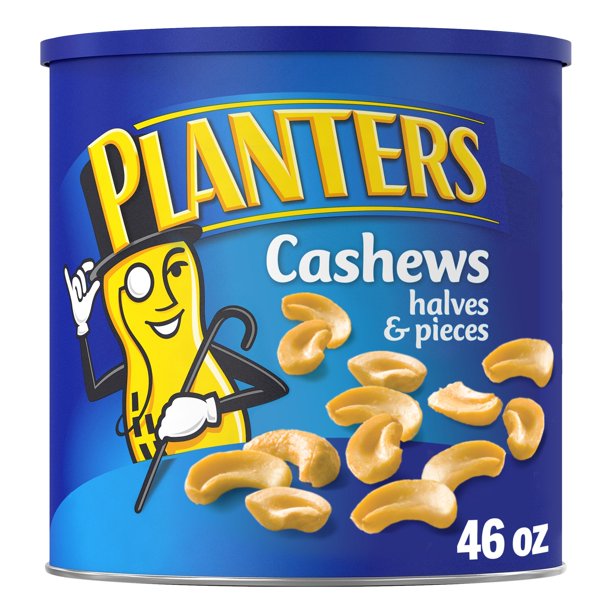 Planters Cashew Halves & Pieces, 46 oz Canister