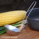 thumbnail image 3 of Cuchara para acampar Utensilios de mesa Cuchara ranurada de acero inoxidable Cocina plegable Senderismo Picnic Barbie Nuevos Originales, 3 of 7