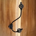thumbnail image 7 of Renovators Supply Black Wrought Iron Wall Double Hooks Decorative Birdcage Style 8" Rust Resistant Wall Mount Dual Hooks for Coat, Robe or Hat Holder Hanger w/Hardware, 7 of 7