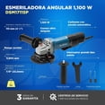 thumbnail image 4 of Miniesmeril 1100W + Rotomartillo SDS Plus 800W DongCheng, 4 of 12