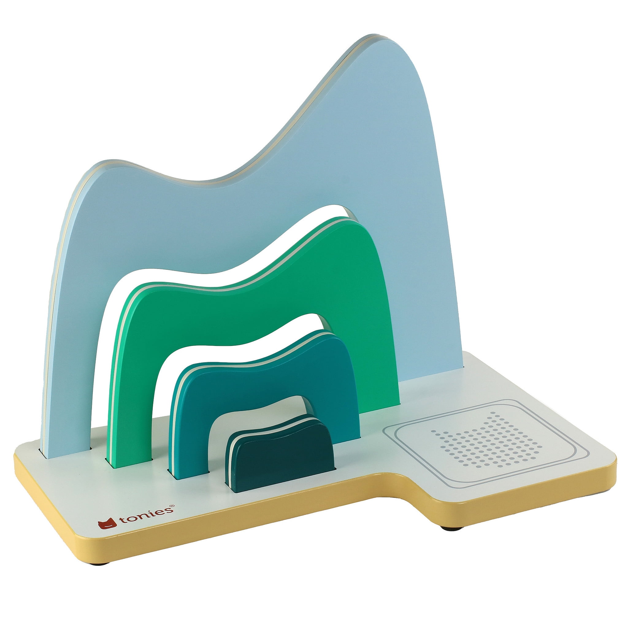 Tonies Tabletop Shelf Mountain Magnetic Wood Display for Tonie and Figures Storage
