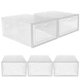 thumbnail image 1 of Cajas de zapatos tipo cajonera, caja de almacenamiento de zapatos de plástico apilable, contenedor de zapatos, 5 uds., 1 of 4