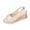 Rose Gold, variant on Black Women'S Sandals Casual Comfortable Plus Size Round Toe Open Toe Buckle Wedge Heel Outdoor Indoor Pu Footwear Size 41 Eu Uk 6.5 Us 8.5 0.77 Pounds