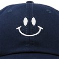 thumbnail image 2 of DALIX Smile Face Baseball Cap Smiling Happy Dad Hat Men Women Teens in Navy Blue, 2 of 7