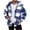 Blue, variant on Button Front Cardigans for Women, Plaid Long Sleeve Straight Coat, Warm Winter Outerwear with Pockets for Daily Wear, Sizes S-XXL