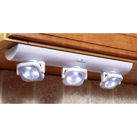 Collections Etc LED White Under Cabinet Swivel Lights - Walmart.com ...