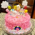 thumbnail image 4 of Decoración de tarta Qoadwem con diseño de unicornio y arcoíris para cumpleaños de niñas, 4 of 6