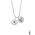 thumbnail image 2 of Delight Jewelry Silvertone Domed Class of 2025 Silvertone Script Initial Disc - V - Charm Necklace, 20"+3", 2 of 4