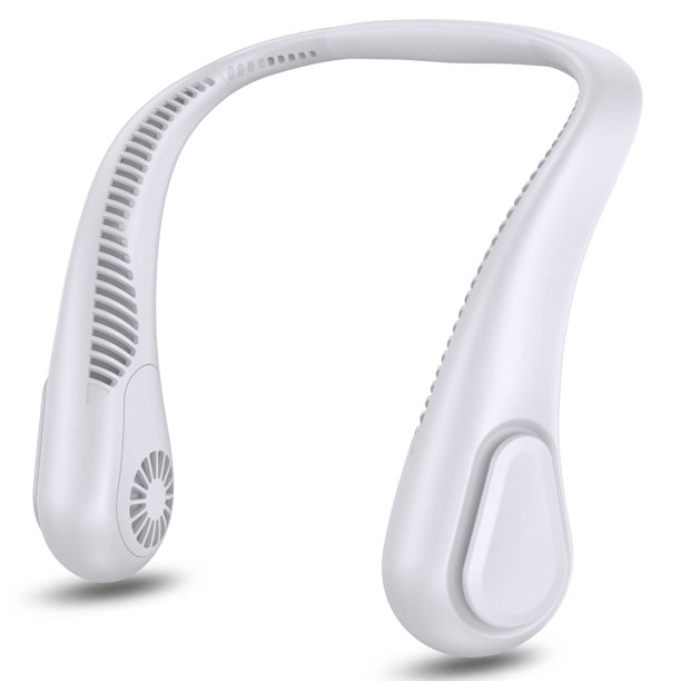Ventilador de cuello sin aspas AMACOOL, 5000 mAh, recargable, blanco