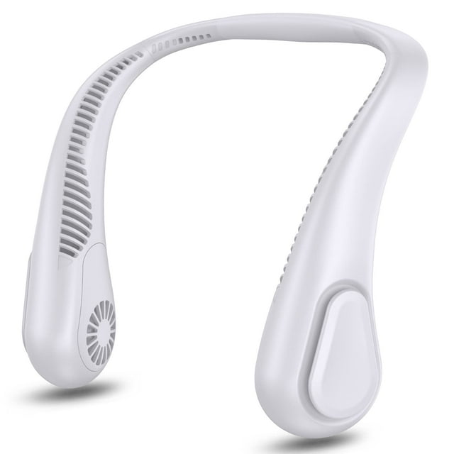 Ventilador de cuello sin aspas AMACOOL, 5000 mAh, recargable, blanco