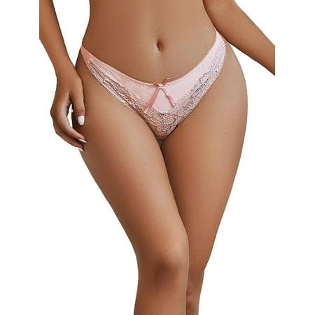 

Women Print A Piece Baby Pink Panties S