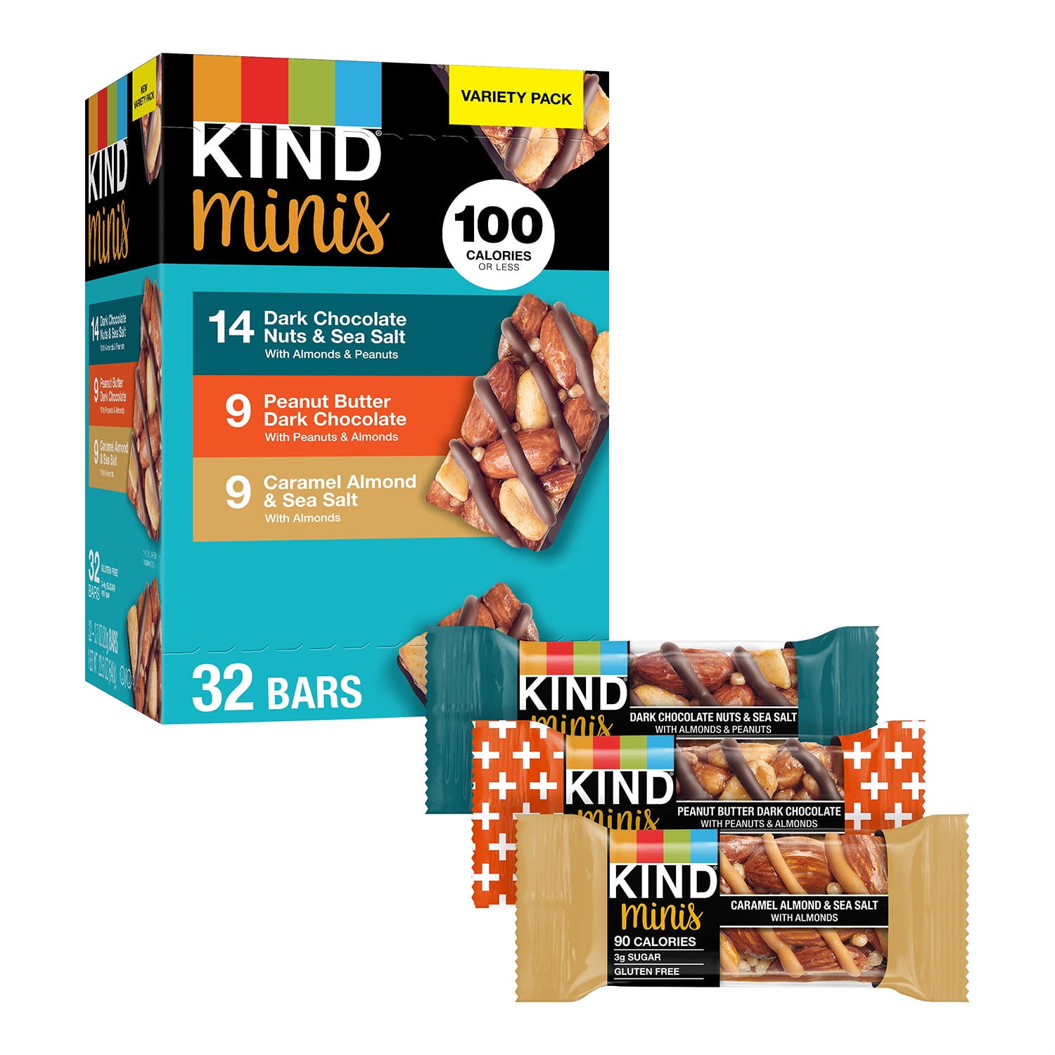 Kind Snacks Mini Nut Bar, Variety Pack, 32 ct.