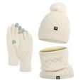 thumbnail image 1 of CSChome Hat Scarf Gloves Set Winter Hat Scarf Set - 3 Pcs Unisex Thick Warm Elastic Non-Slip Windproof, 1 of 7