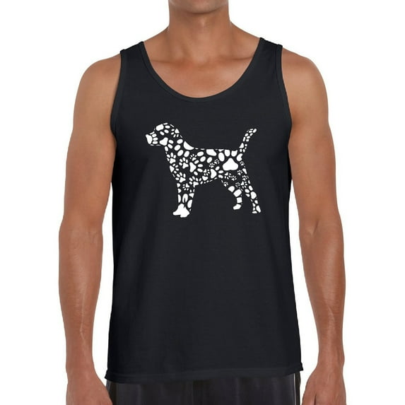 Men's Word Art Tank Top - Dog Paw Prints