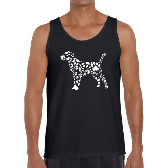 Men's Word Art Tank Top - Dog Paw Prints