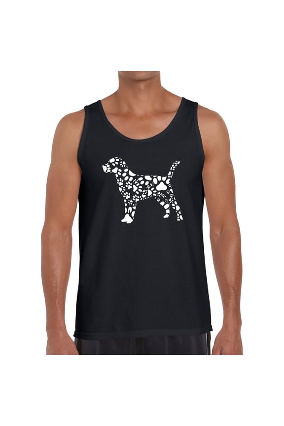 Men's Word Art Tank Top - Dog Paw Prints