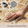 thumbnail image 6 of ODIKA 6'x9' Warm Earth Tones Floral Design Washable Area Rug Intricate Geometric Patterns with for Family Room, Living Mater Bedroom, Non-Slip, Easy Care, 6 of 7